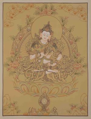 Vajrasattva Thangka Painting | Handmade Himalayan Arts | Tibetan Buddhist Wall Hanging